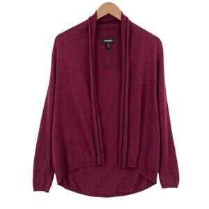 Express Cardigan Sweater Womens Petite Small Red Cotton Long Sleeve Open Front